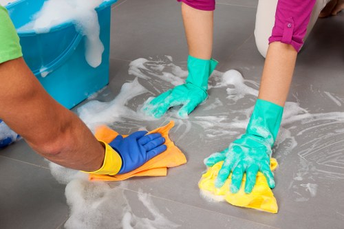 Oven cleaner working in a Ruislip property with careful detail