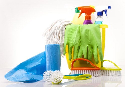 Local communal cleaning service maintaining residential corridors