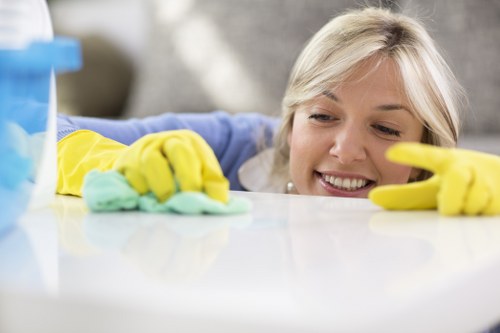 Local cleaners preparing a rental property for inspection in Ruislip