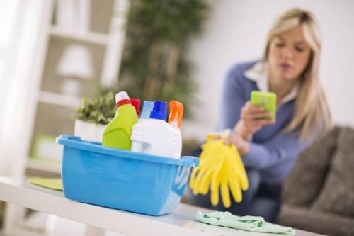 Commercial office cleaning carried out in a Ruislip workspace