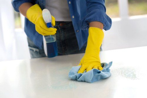 Final cleaning stage after building work in Ruislip